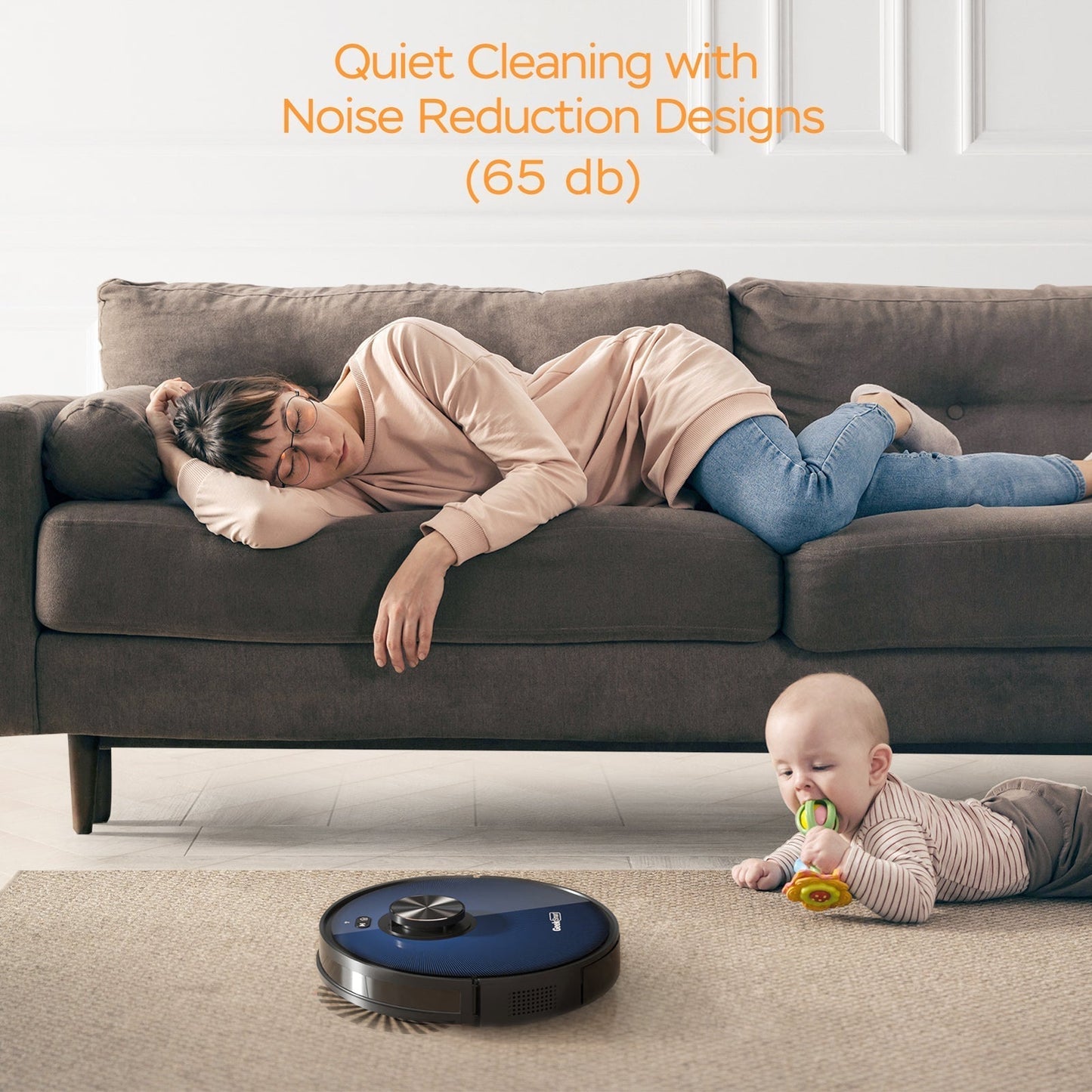 Geek Smart L7 Robot Vacuum Cleaner and Mop, LDS Navigation, Wi-Fi Connected APP