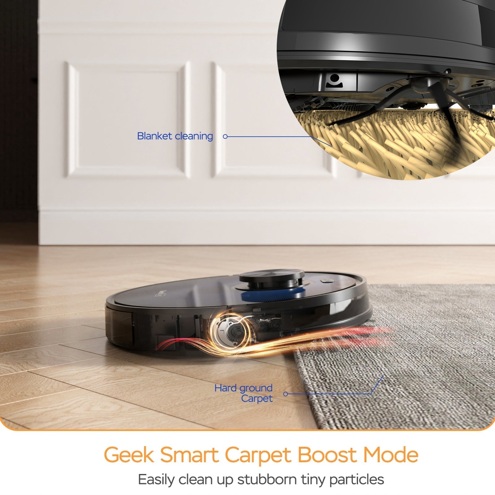 Geek Smart L7 Robot Vacuum Cleaner and Mop, LDS Navigation, Wi-Fi Connected APP