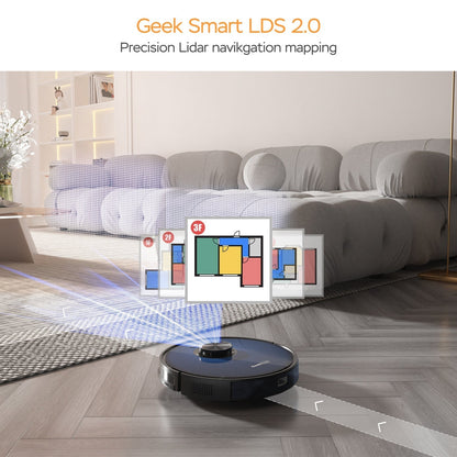 Geek Smart L7 Robot Vacuum Cleaner and Mop, LDS Navigation, Wi-Fi Connected APP