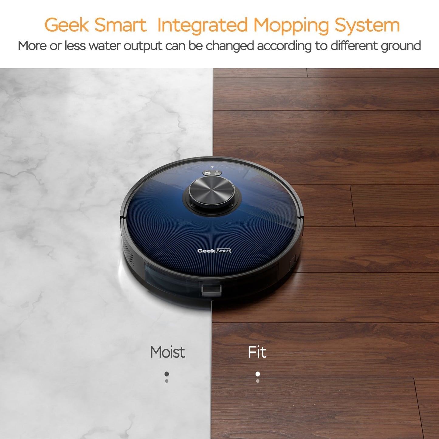 Geek Smart L7 Robot Vacuum Cleaner and Mop, LDS Navigation, Wi-Fi Connected APP