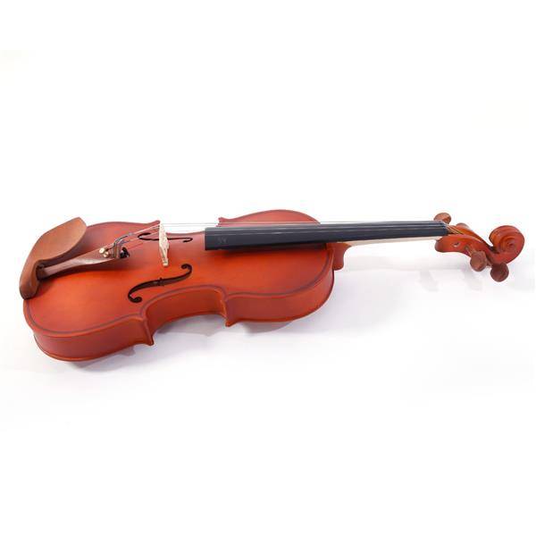 Glarry GV101 1/2 Acoustic Matt Violin Case Bow Rosin Strings Shoulder Rest Tuner Natural