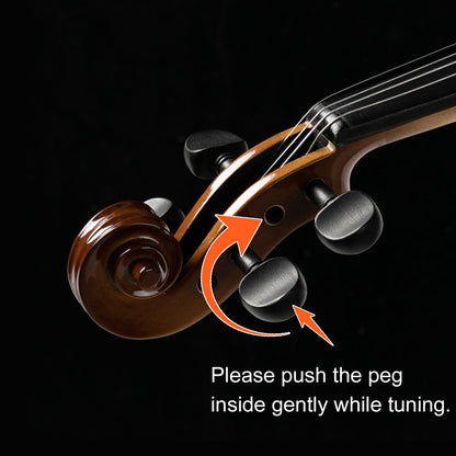 Glarry GV406 4/4 Acoustic Violin Kit Natural w/Square Case, 2 Bows, 3 In 1 Digital Metronome Tuner Tone Generator