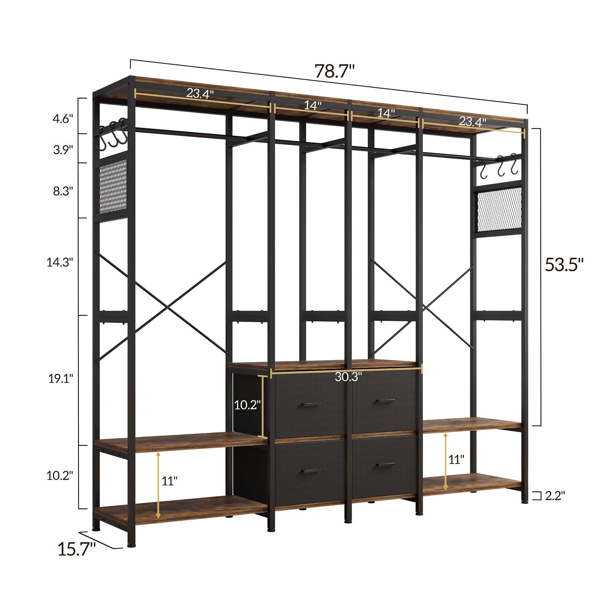 Independent wardrobe manager, clothes rack, multiple storage racks