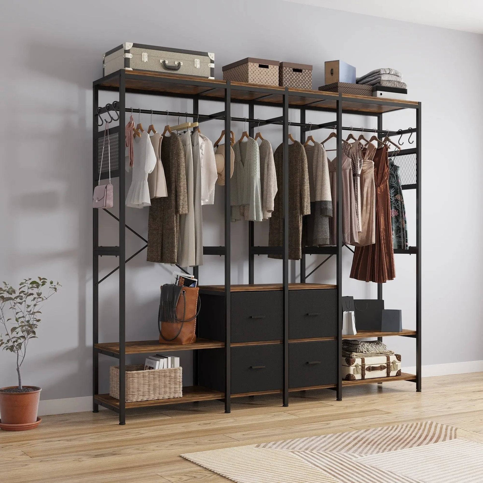 Independent wardrobe manager, clothes rack, multiple storage racks