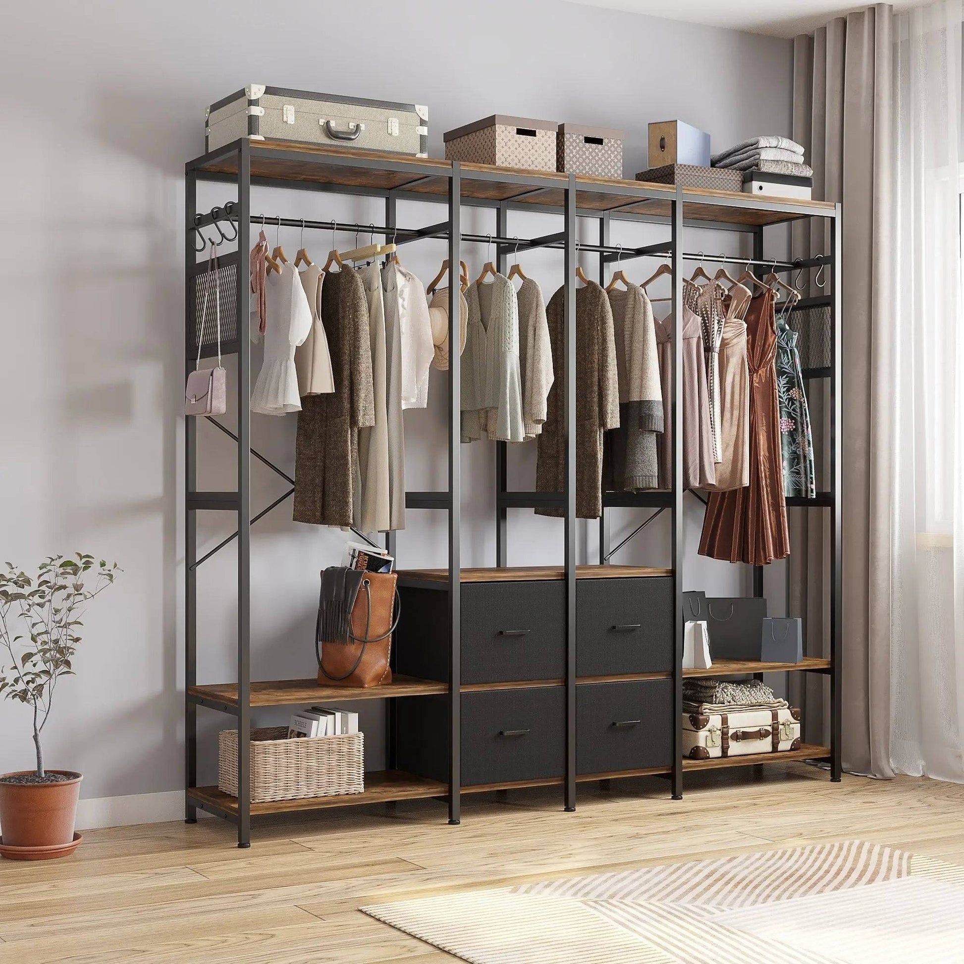 Independent wardrobe manager, clothes rack, multiple storage racks