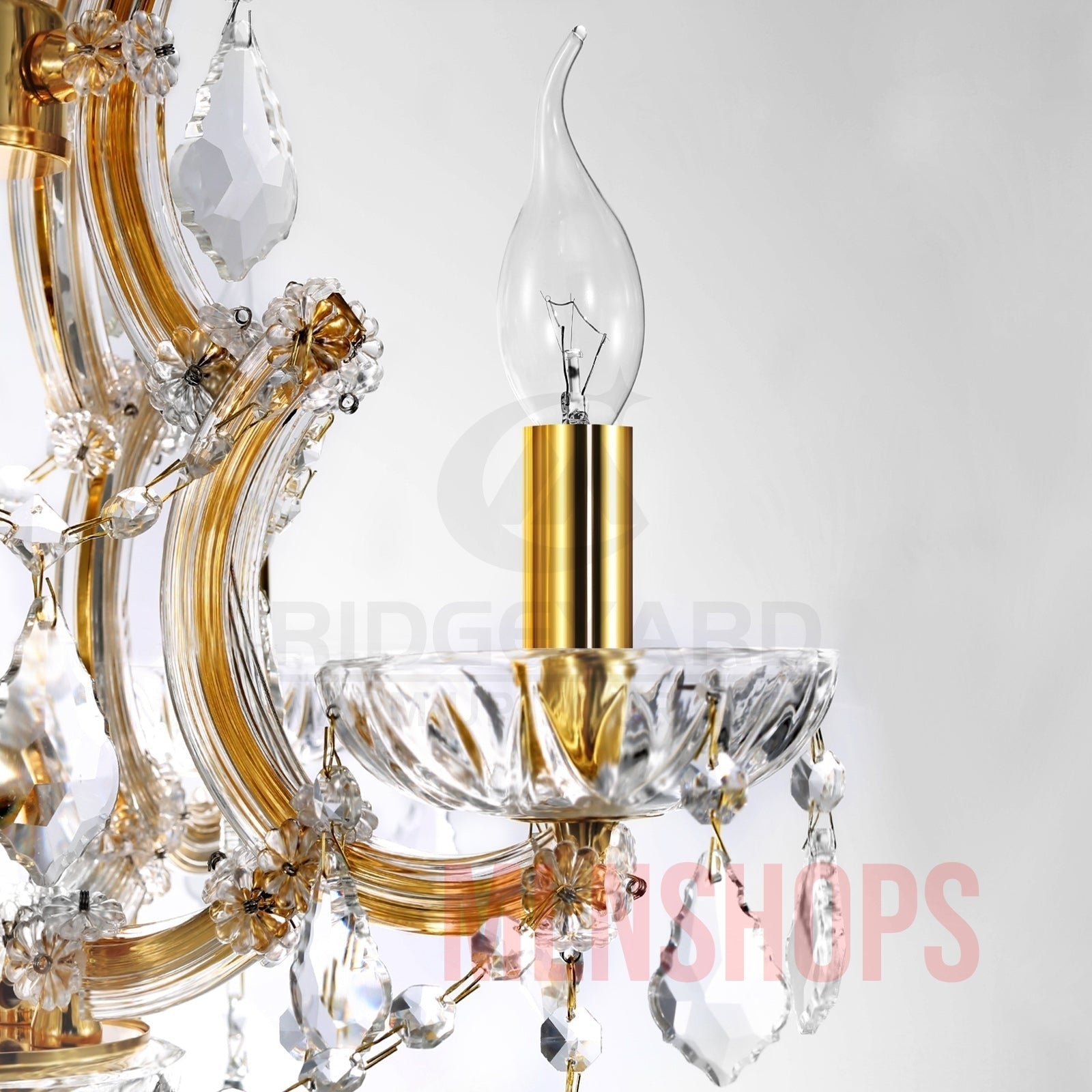 K9 Crystal Chandeliers Lighting 4 Lights Crystal Ceiling Lamp Home Decoration Gold