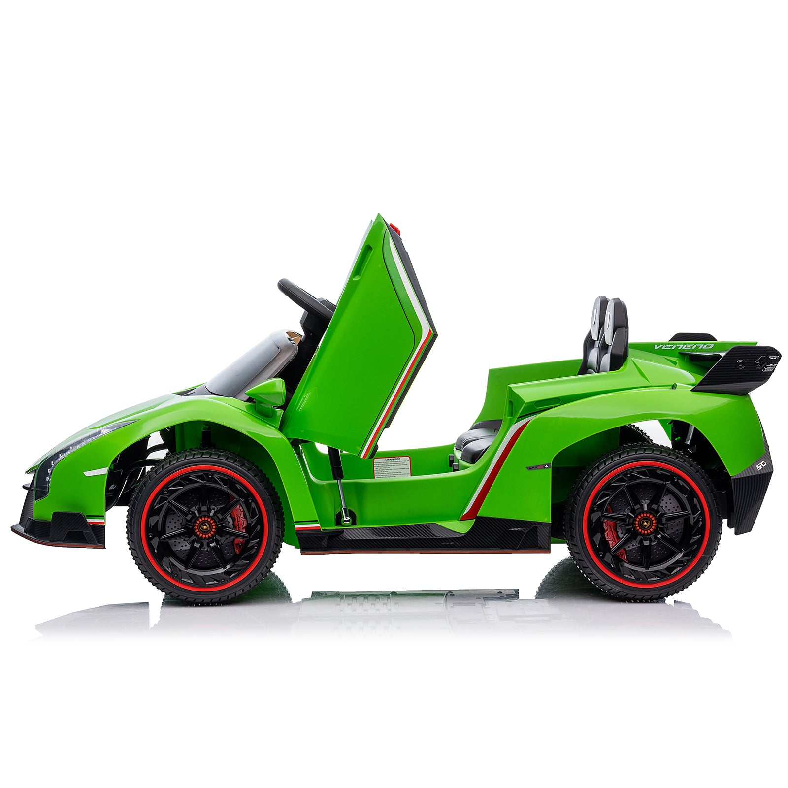 LEADZM Lamborghini Poison Small Dual Drive 12V 4.5AH with 2.4G Remote Control Sports Car Electric Car Green