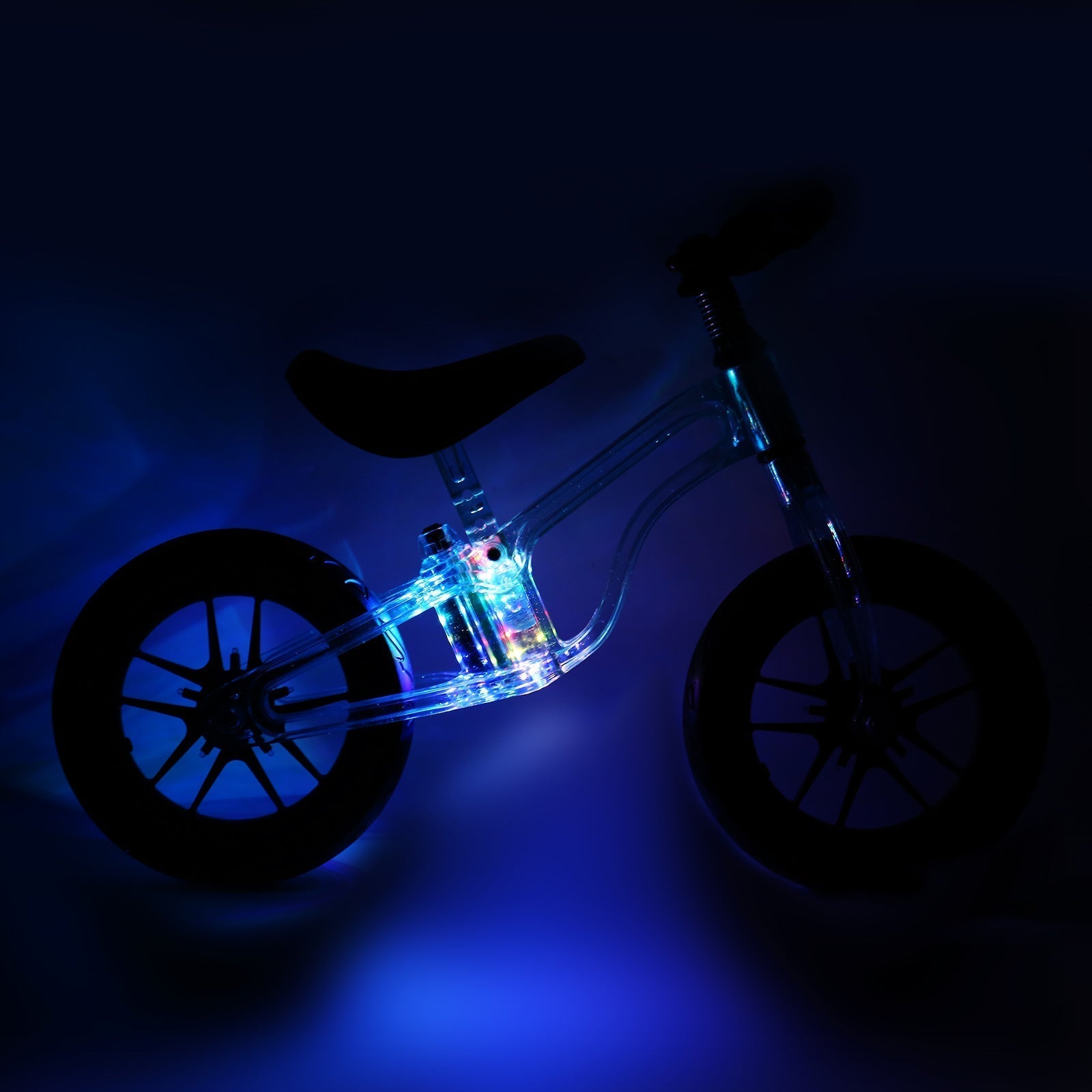 LED Balance Bike for Kids, No Pedal Toddler Push Bicycle with LED Flashing Lights,Children Balance Bike Adjustable