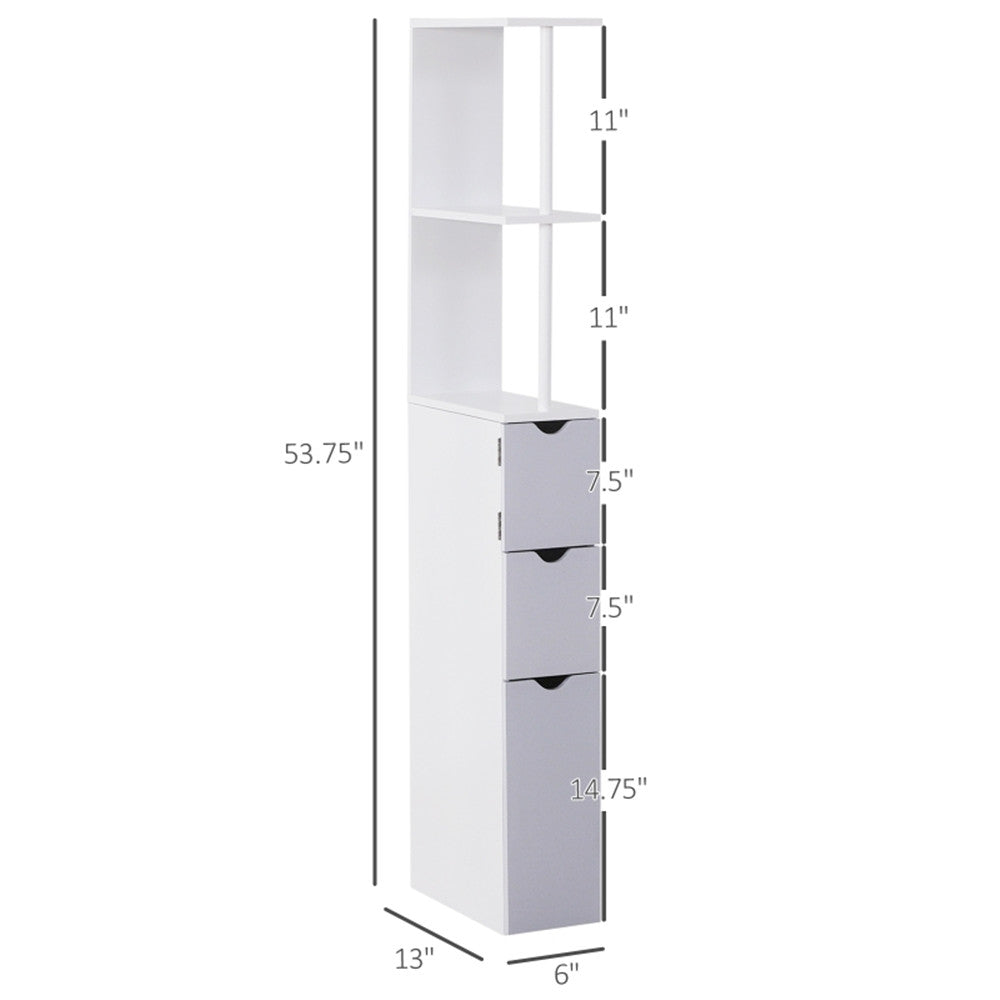 MDF Bathroom Storage Cabinet White
