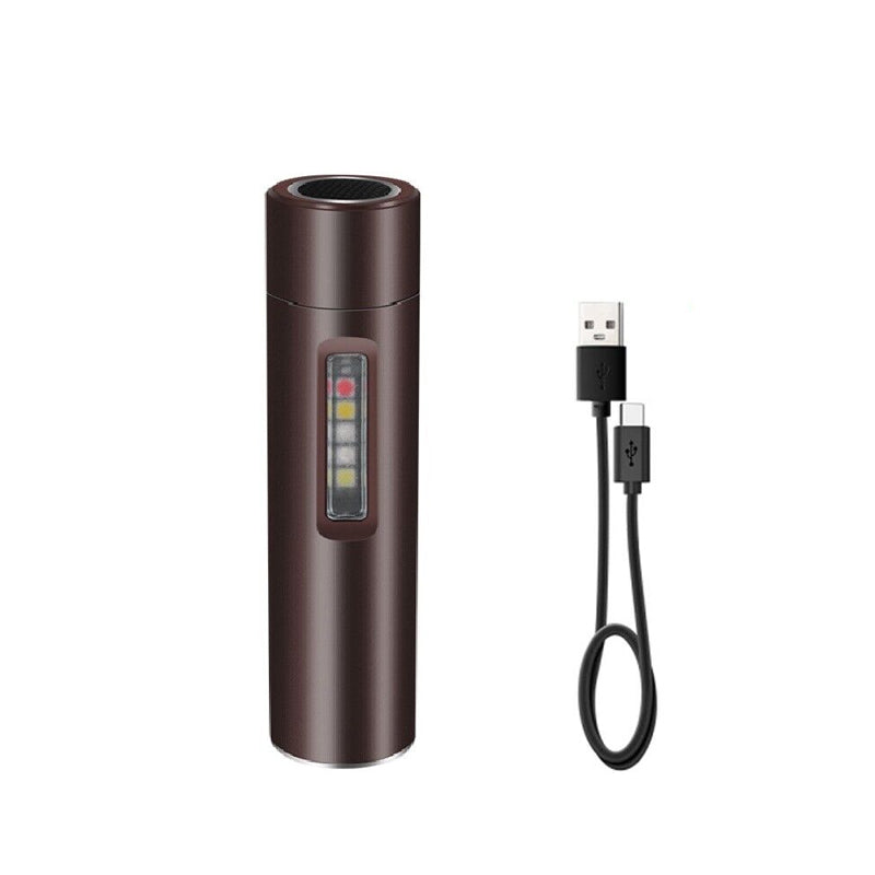 Mini Pocket LED Flashlight Magnetic Work Light- USB Rechargeable