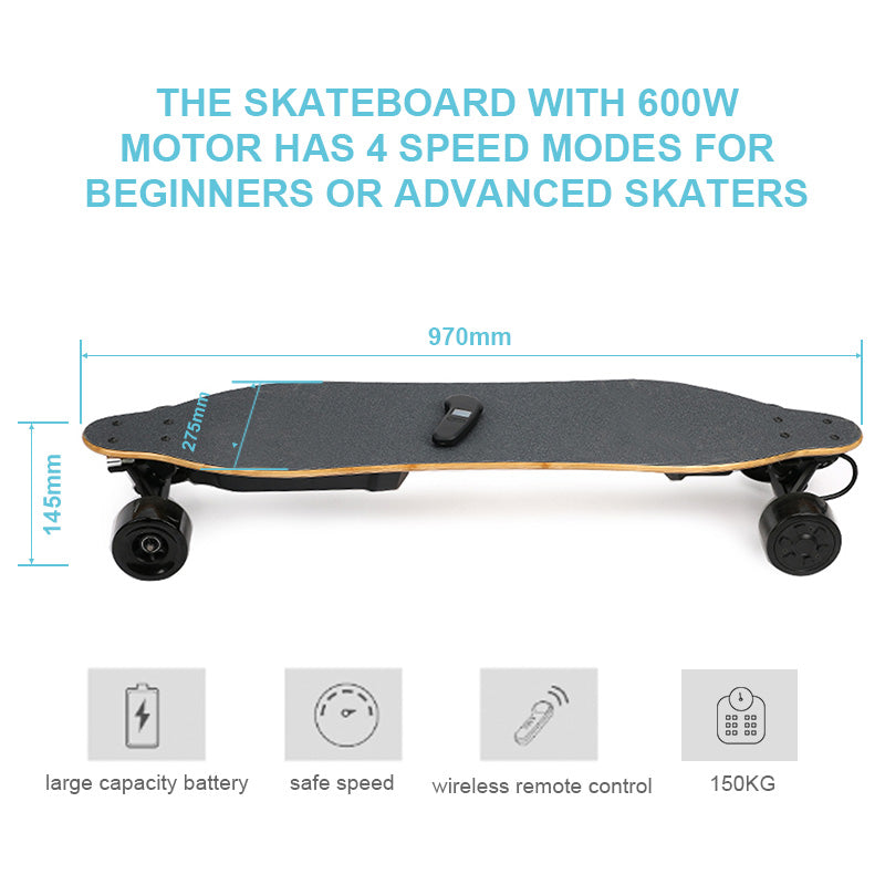 Motors electric skateboard learn to use in five minutes daily transportation electric longboard for adults