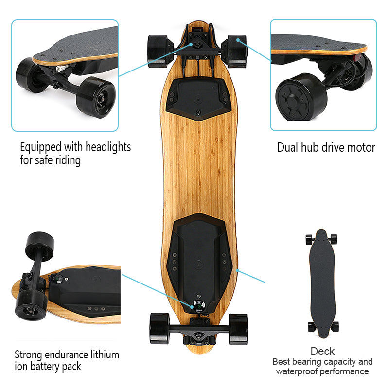 Motors electric skateboard learn to use in five minutes daily transportation electric longboard for adults