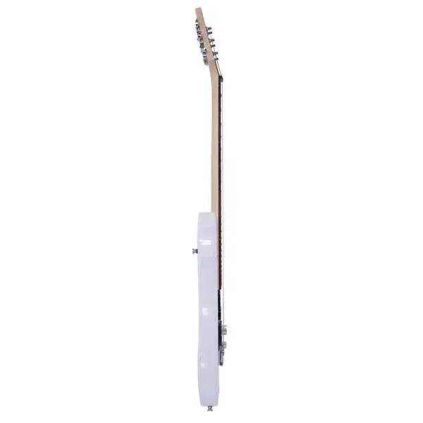 Novice Flame Shaped Electric Guitar HSH Pickup   Bag   Strap   Paddle   Rocker   Cable   Wrench Tool White