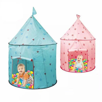 Princess Castle Play Tent, Kids Foldable Games Tent House Toy for Indoor & Outdoor