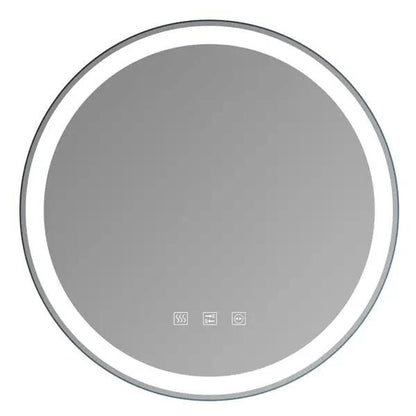 mlnshops - Round Touch LED Bathroom Mirror, Tricolor Dimming, Brightness Adjustment -20"