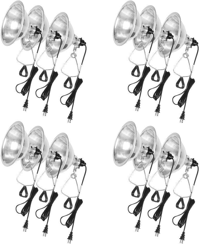 Simple Deluxe 12-Pack Clamp Lamp Light with 8.5 Inch Aluminum Reflector up to 150 Watt E26 Socket (no Bulb Included) MLNshops