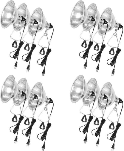 Simple Deluxe 12-Pack Clamp Lamp Light with 8.5 Inch Aluminum Reflector up to 150 Watt E26 Socket (no Bulb Included) MLNshops