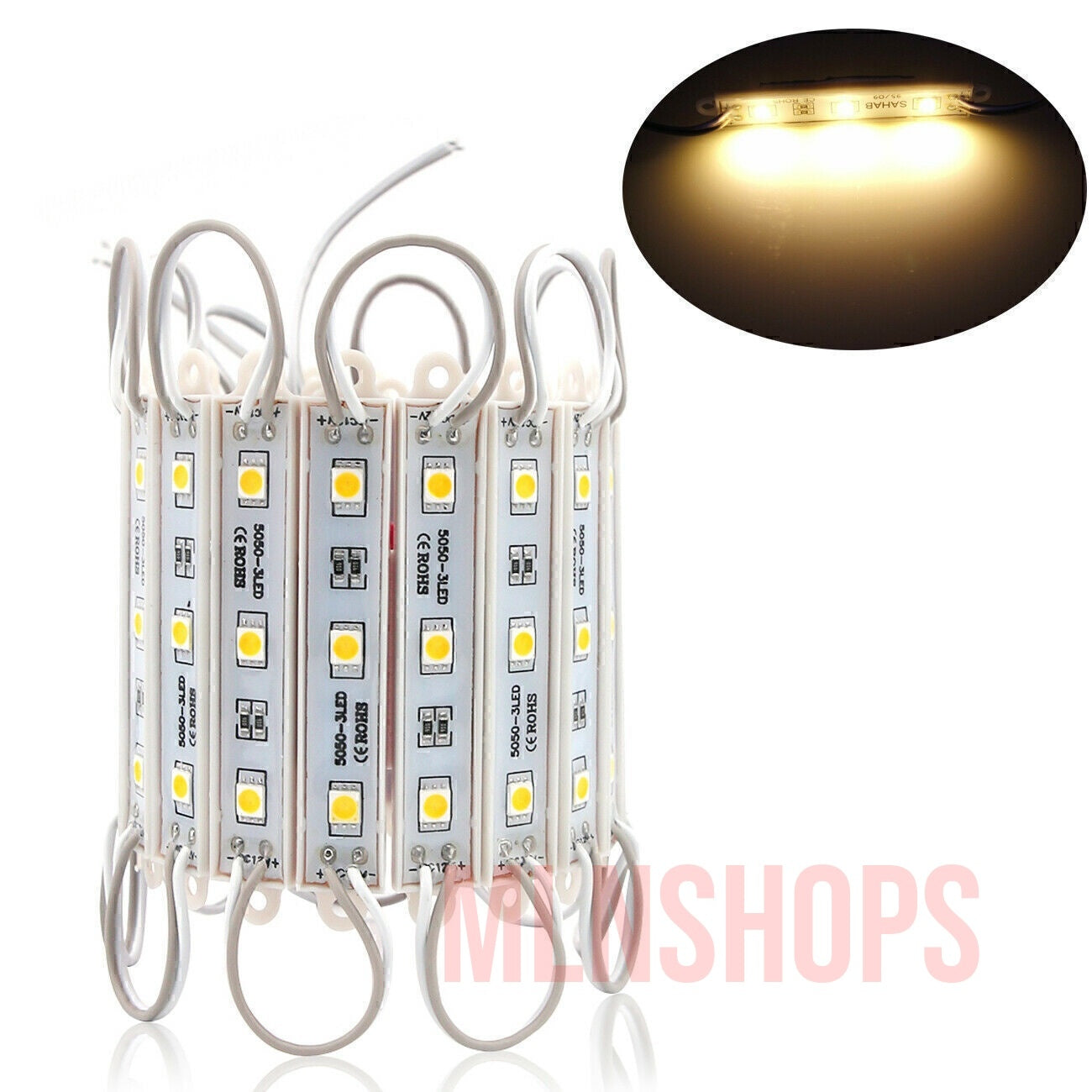 Super Bright IP65 Waterproof 5050 SMD Module Light Sign Strip Lamp DC 12V