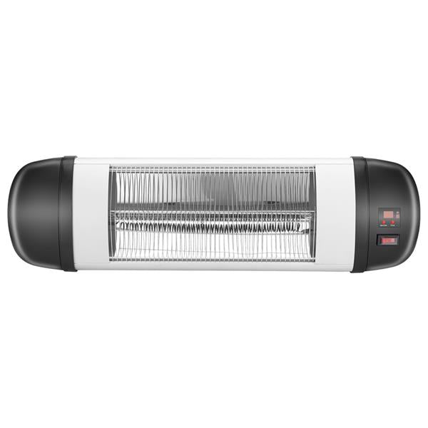 US PHW-1500CR 1500W Wall Terrace Heater with Remote Control / First Gear / Fake Firewood / Single Color / 1 Quartz Tube Black