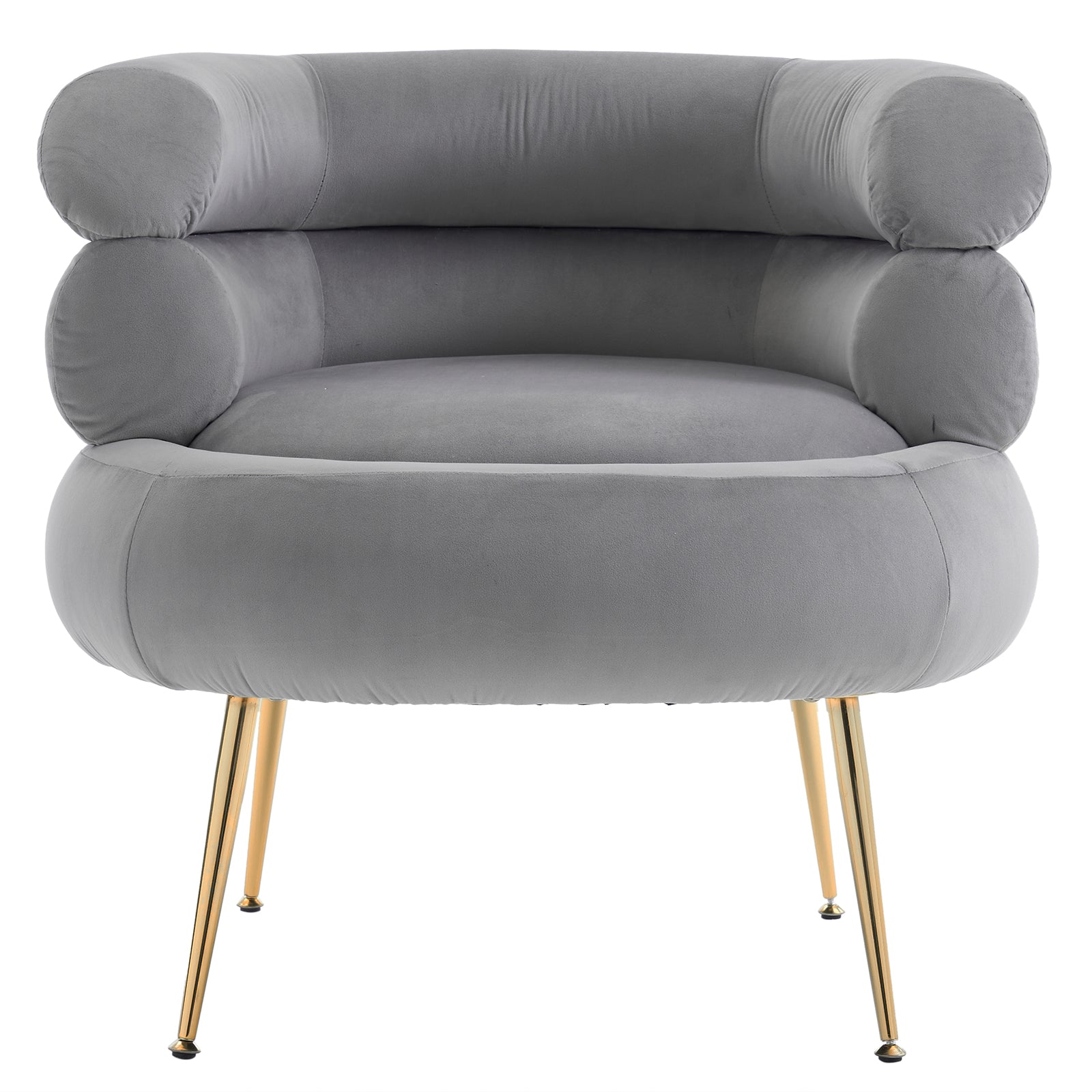 With Pedals Velvet Indoor Armchair Dark Gray